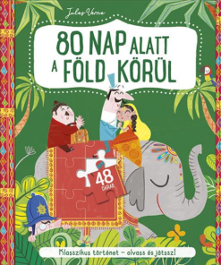 80 nap alatt a föld körül - könyv és kirakó