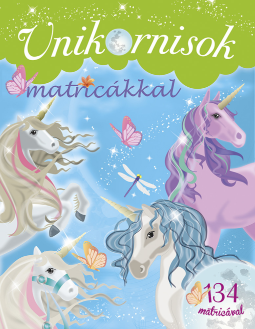 Unikornisok matricákkal - Zöld