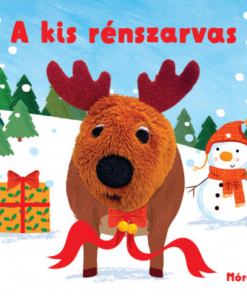A kis rénszarvas - Plüss ujjbábbal a könyv közepén