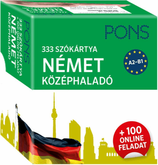 PONS 333 szókártya Német középhaladó + 100 online feladat