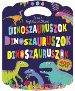 Színes foglalkoztatófüzet dinoszauruszokkal