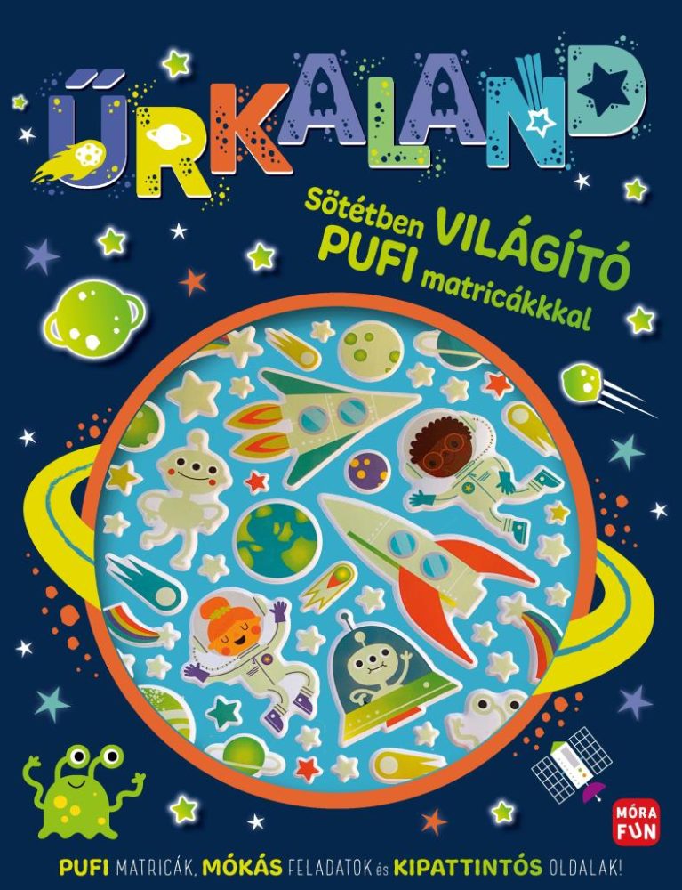 Űrkaland - Sötétben világító pufi matricákkal